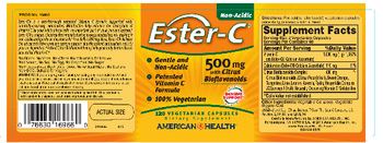 American Health Ester-C 500 mg With Citrus Bioflavoinds - supplement