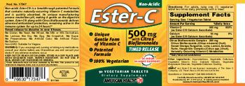 American Health Ester-C 500 mg With Citrus Bioflavoinds Timed Release - supplement