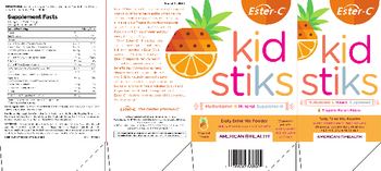 American Health Ester-C KId Stiks Tropical Punch - multivitamin mineral supplement