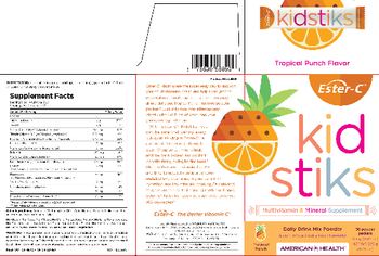 American Health Ester-C Kidstiks Tropical Punch - multivitamin mineral supplement