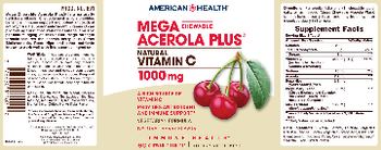 American Health Mega Chewable Acerola Plus Natural Berry Flavor - supplement