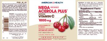 American Health Mega Chewable Acerola Plus - supplement