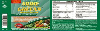 American Health More Than A Greens Nutritional Powder With Advanced Probiotics - supplement