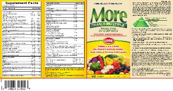 American Health More Than A Multiple Multivitamin Formula - supplement