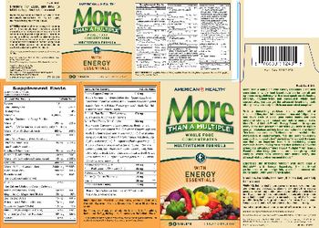 American Health More Than A Multiple With Energy Essentials - supplement