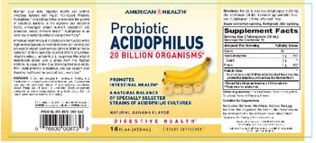 American Health Probiotic Acidophilus Natural Banana Flavor - supplement