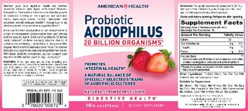 American Health Probiotic Acidophilus Natural Strawberry Flavor - supplement