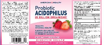 American Health Probiotic Acidophilus Natural Strawberry Flavor - supplement