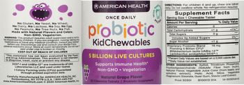 American Health Probiotic Kid Chewables Natural Grape Flavor - probiotic supplement