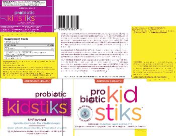 American Health Probiotic Kidstiks Unflavored - probiotic supplement