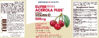American Health Super Chewable Acerola Plus Natural Berry Flavor - supplement
