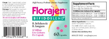 American Lifeline Florajen Bifidoblend - high potency probiotic supplement