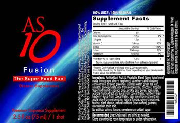 AmeriSciences AS 10 Fusion - supplement