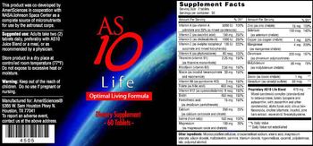 AmeriSciences AS 10 Life - supplement