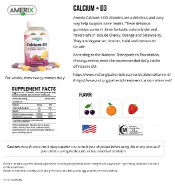 Amerix Calcium + D3 - supplement
