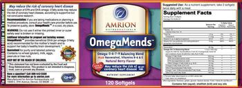 Amrion Nutraceuticals OmegaMends Natural Berry Flavor - 