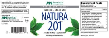 AN American Nutriceuticals Natura 201 - herbal supplement