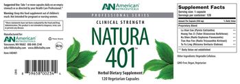 AN American Nutriceuticals Natura 401 - herbal supplement