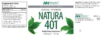 AN American Nutriceuticals Natura 401 - herbal supplement
