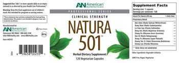 AN American Nutriceuticals Natura 501 - herbal supplement