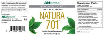 AN American Nutriceuticals Natura 701 - herbal supplement