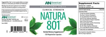 AN American Nutriceuticals Natura 801 - herbal supplement