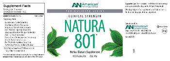 AN American Nutriceuticals Natura 801 - herbal supplement