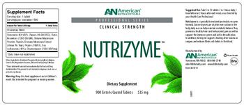 AN American Nutriceuticals Nutrizyme - supplement