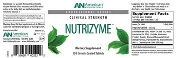 AN American Nutriceuticals Nutrizyme - supplement