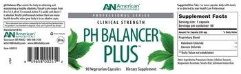 AN American Nutriceuticals pH Balancer Plus - supplement