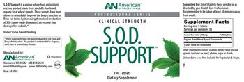 AN American Nutriceuticals S.O.D. Support - supplement