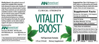 AN American Nutriceuticals Vitality Boost - supplement