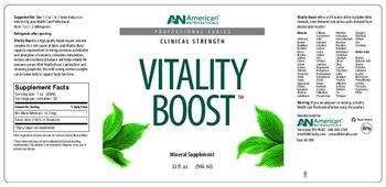 AN American Nutriceuticals Vitality Boost - mineral supplement