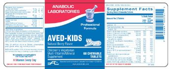 Anabolic Laboratories Aved-Kids - childrens vegetarian multivitaminmineral supplement
