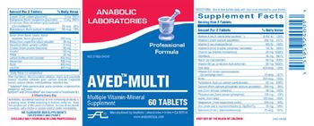 Anabolic Laboratories Aved-Multi - multiple vitaminmineral supplement