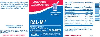 Anabolic Laboratories Cal-M - calcium magnesium supplement with vitamins in a special formulation