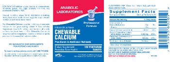 Anabolic Laboratories Chewable Calcium Natural Citrus Flavor - supplement