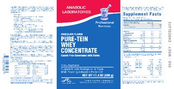 Anabolic Laboratories Chocolate Flavor Pure-Tein Whey Concentrate - supplement
