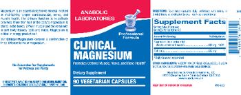 Anabolic Laboratories Clinical Magnesium - supplement