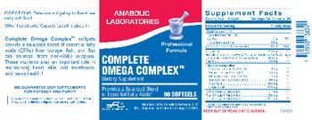 Anabolic Laboratories Complete Omega Complex - supplement