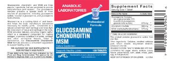 Anabolic Laboratories Glucosamine Chondroitin MSM - supplement