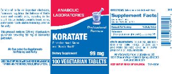 Anabolic Laboratories Koratate 99 mg - supplement