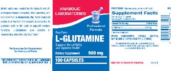 Anabolic Laboratories L-Glutamine 500 mg - supplement