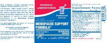 Anabolic Laboratories Menopause Support Formula - supplement