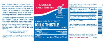 Anabolic Laboratories Milk Thistle 175 mg - supplement