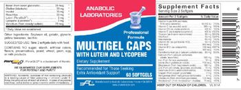 Anabolic Laboratories Multigel Caps With Lutein And Lycopene - supplement
