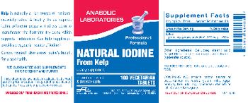 Anabolic Laboratories Natural Iodine From Kelp - supplement