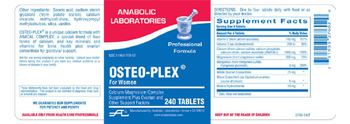 Anabolic Laboratories Osteo-Plex For Women - calciummagnesium complex supplement plus ovarian and other support factors