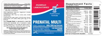 Anabolic Laboratories Prenatal Multi With 1000 mg Calcium - supplement
