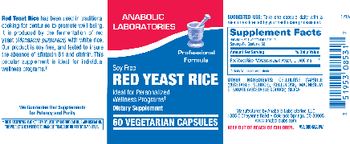 Anabolic Laboratories Red Yeast Rice - supplement